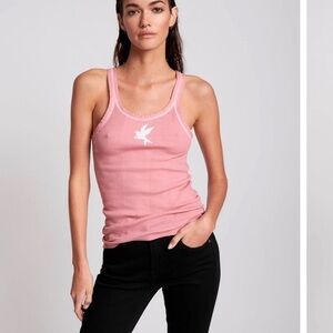 NEW OneTeaspoon DIRTY PINK BOWER BIRD SINGLET Size XL Tank Top